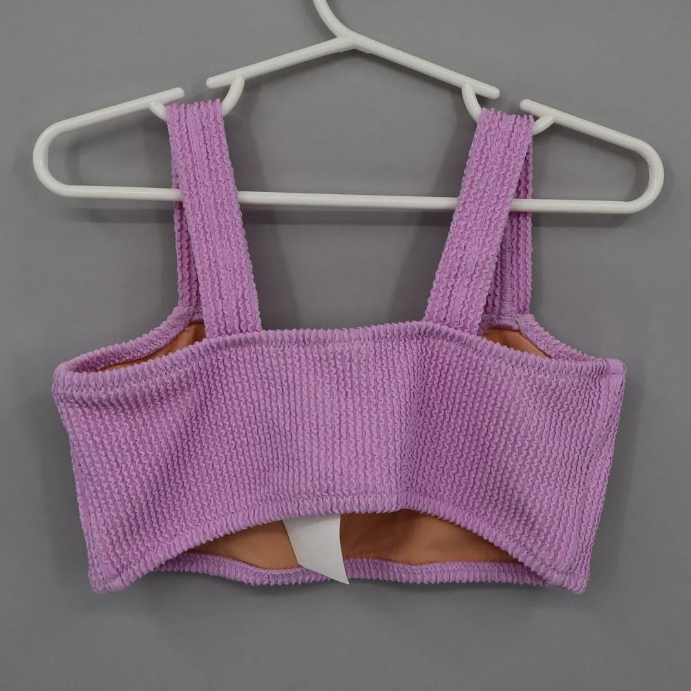 Crewcuts Smocked Swimsuit Top Girls‎ 8 Pink Scrunchie Barbie Beach Pool Swim NWT